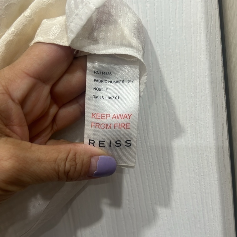 Reiss sleeveless ivory top size 10 100% polyester - Picture 4 of 6